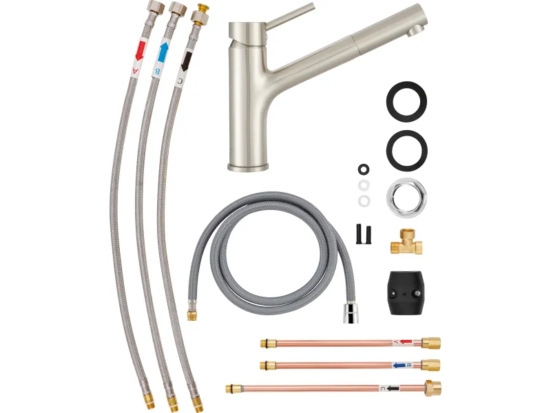 baliv Niederdruck-Küchenarmatur KI-1200 N Edelstahloptik
