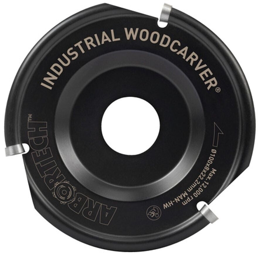 Arbortech IND.FG.100.60 Industrial Woodcarver Scheibenfräser 100 mm, 8 mm Schaft