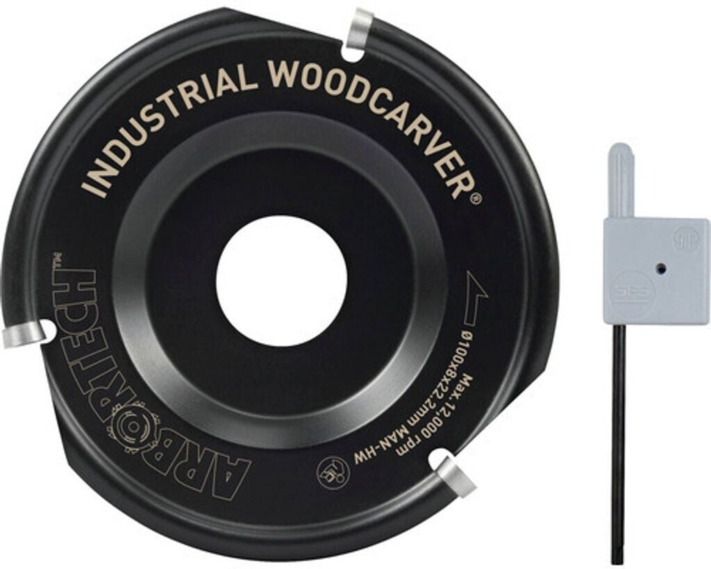 Arbortech IND.FG.100.60 Industrial Woodcarver Scheibenfräser 100 mm, 8 mm Schaft