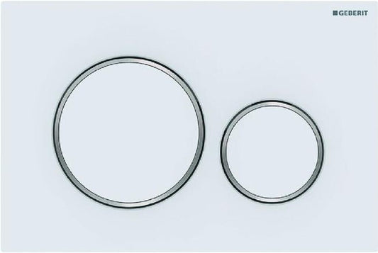 Geberit Sigma 20 Betätigungsplatte 2-Mengen-Spülung Weiß/Matt Chrom