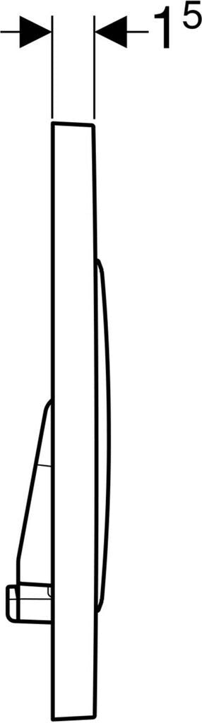 Geberit Sigma 20 Betätigungsplatte 2-Mengen-Spülung Weiß/Matt Chrom