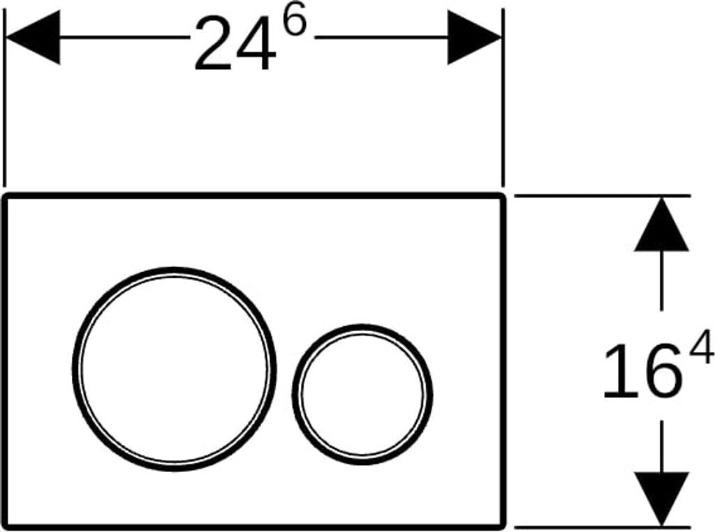 Geberit Sigma 20 Betätigungsplatte 2-Mengen-Spülung Weiß/Matt Chrom