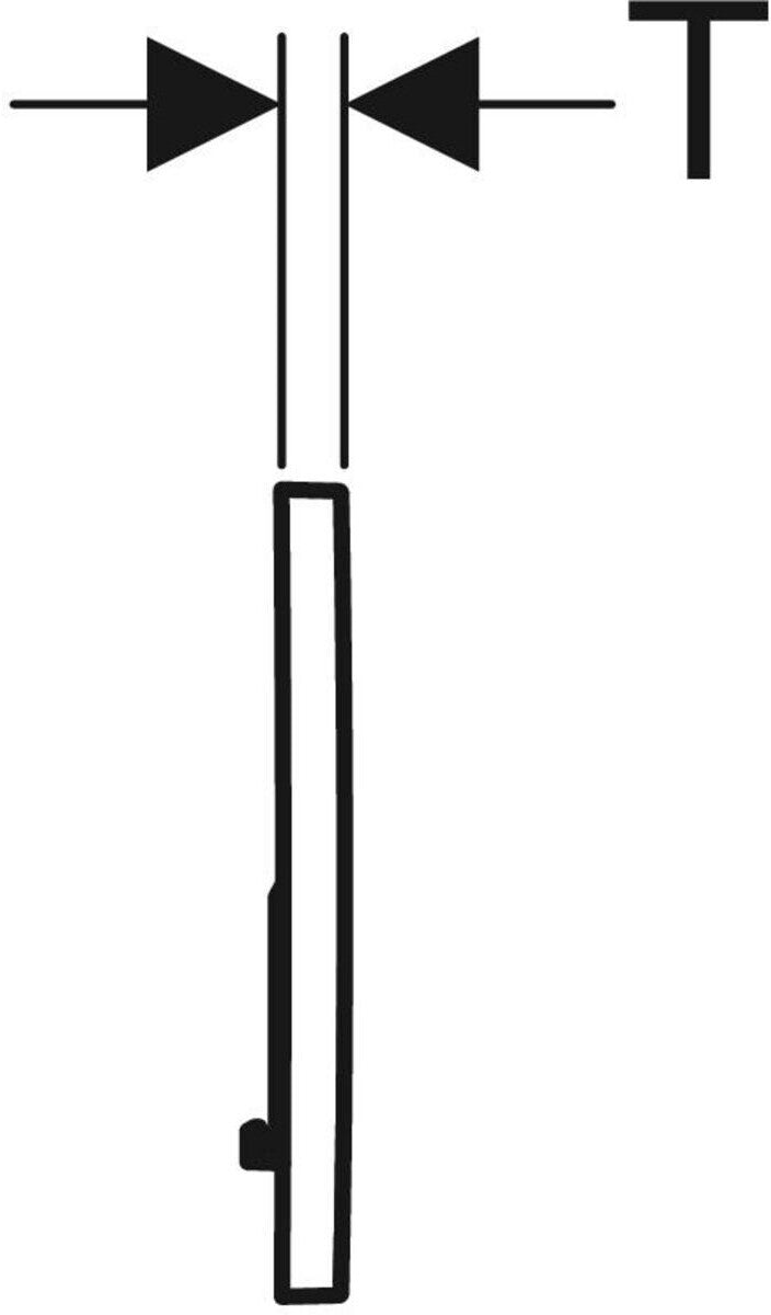 Geberit Sigma 20 Betätigungsplatte 2-Mengen-Spülung Weiß/Matt Chrom