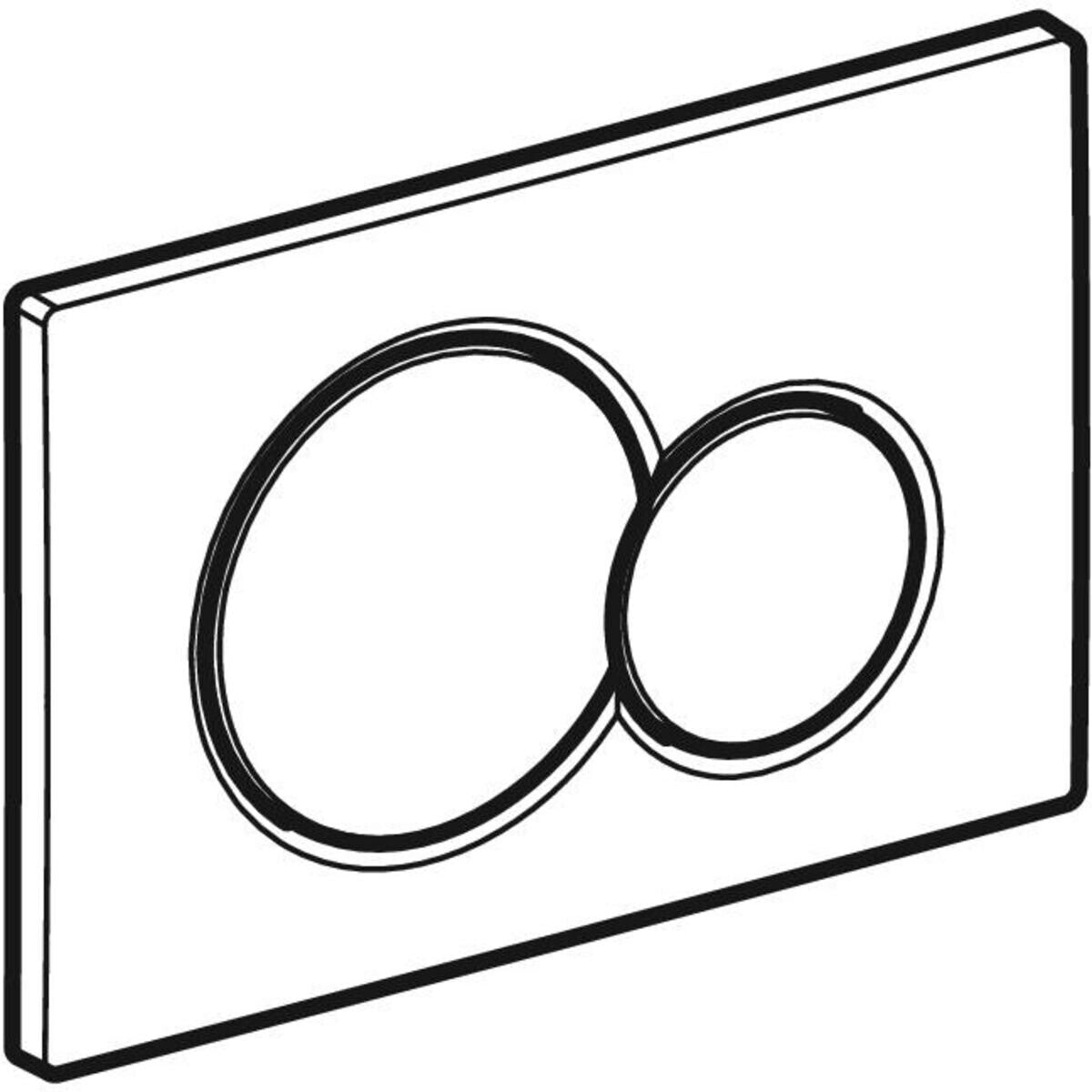 Geberit Sigma 20 Betätigungsplatte 2-Mengen-Spülung Weiß/Matt Chrom