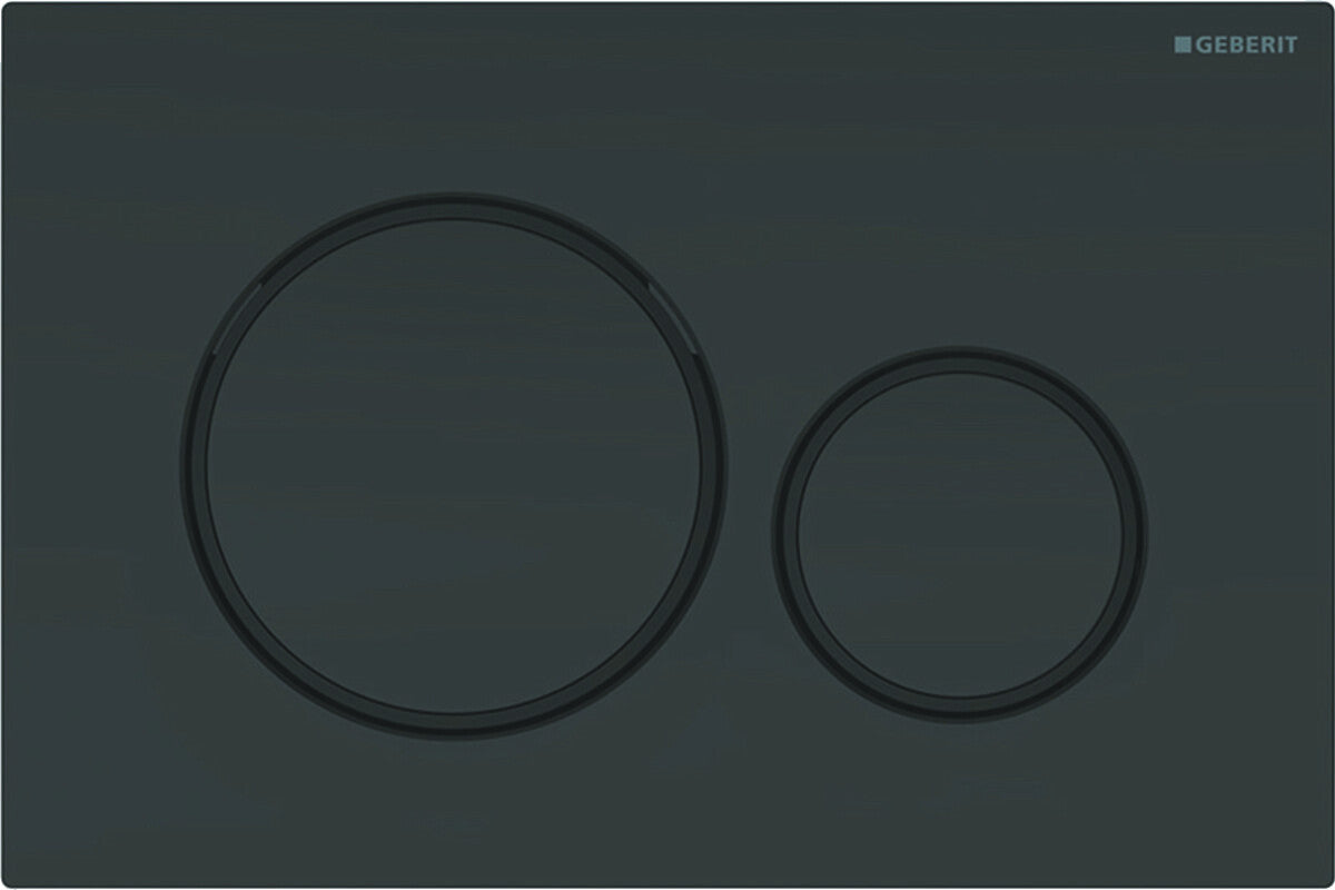 Geberit Sigma20 Betätigungsplatte Schwarz/Schwarz Matt 2-Mengen-Spülung