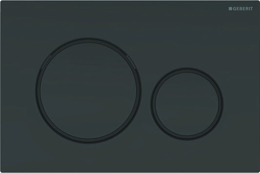 Geberit Sigma20 Betätigungsplatte Schwarz/Schwarz Matt 2-Mengen-Spülung