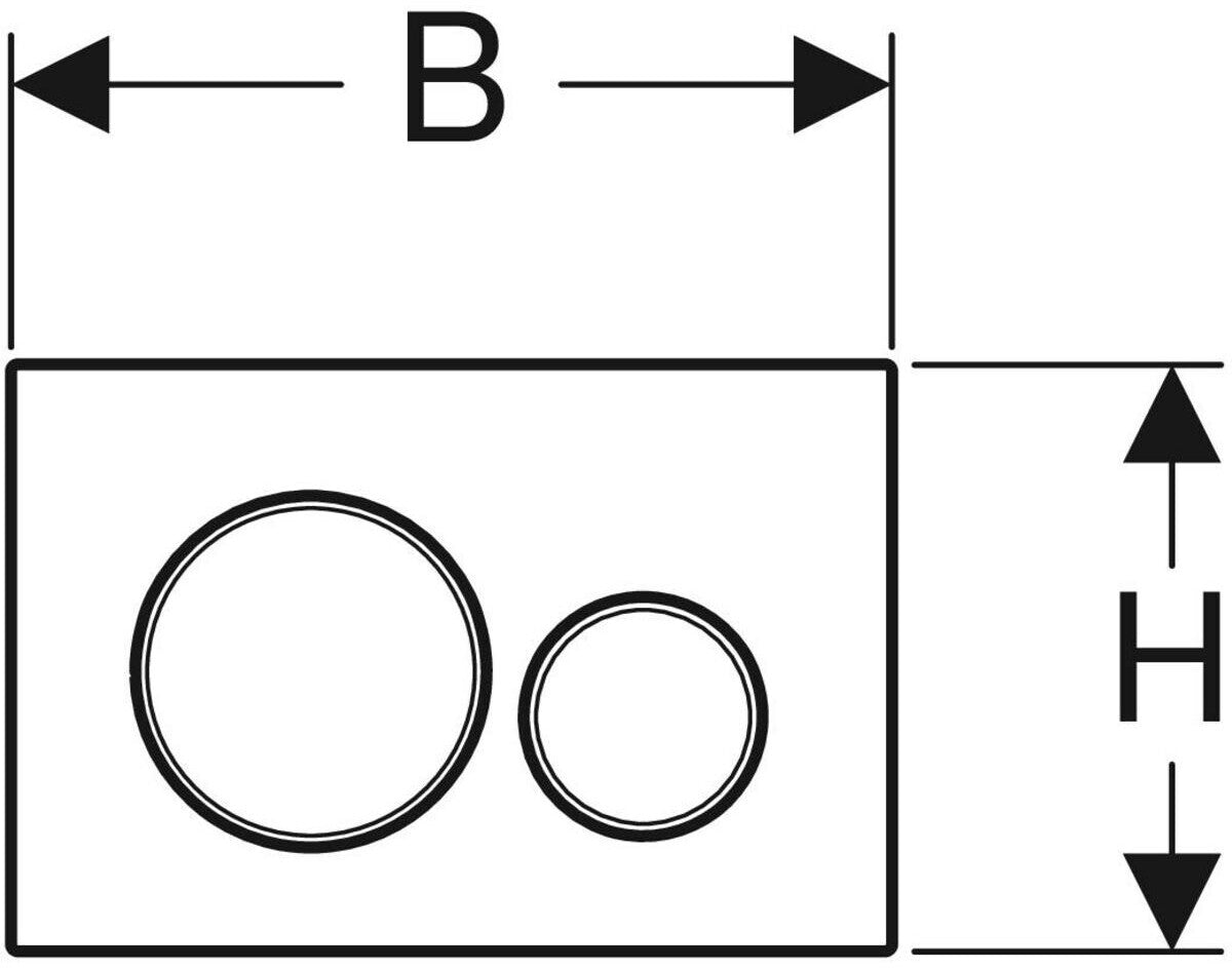 Geberit Sigma20 Betätigungsplatte Schwarz/Schwarz Matt 2-Mengen-Spülung