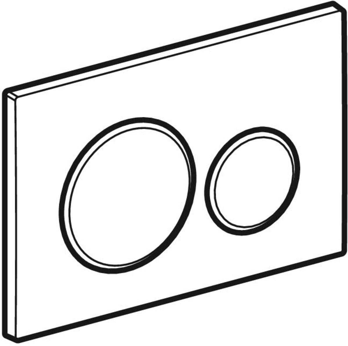 Geberit Sigma20 Betätigungsplatte Schwarz/Schwarz Matt 2-Mengen-Spülung