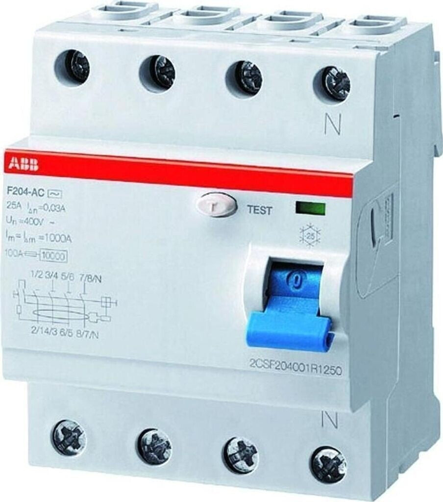 ABB F204A-40/0.03 FI-Schalter 4-polig 40A 30mA Typ A 2CSF204101R1400