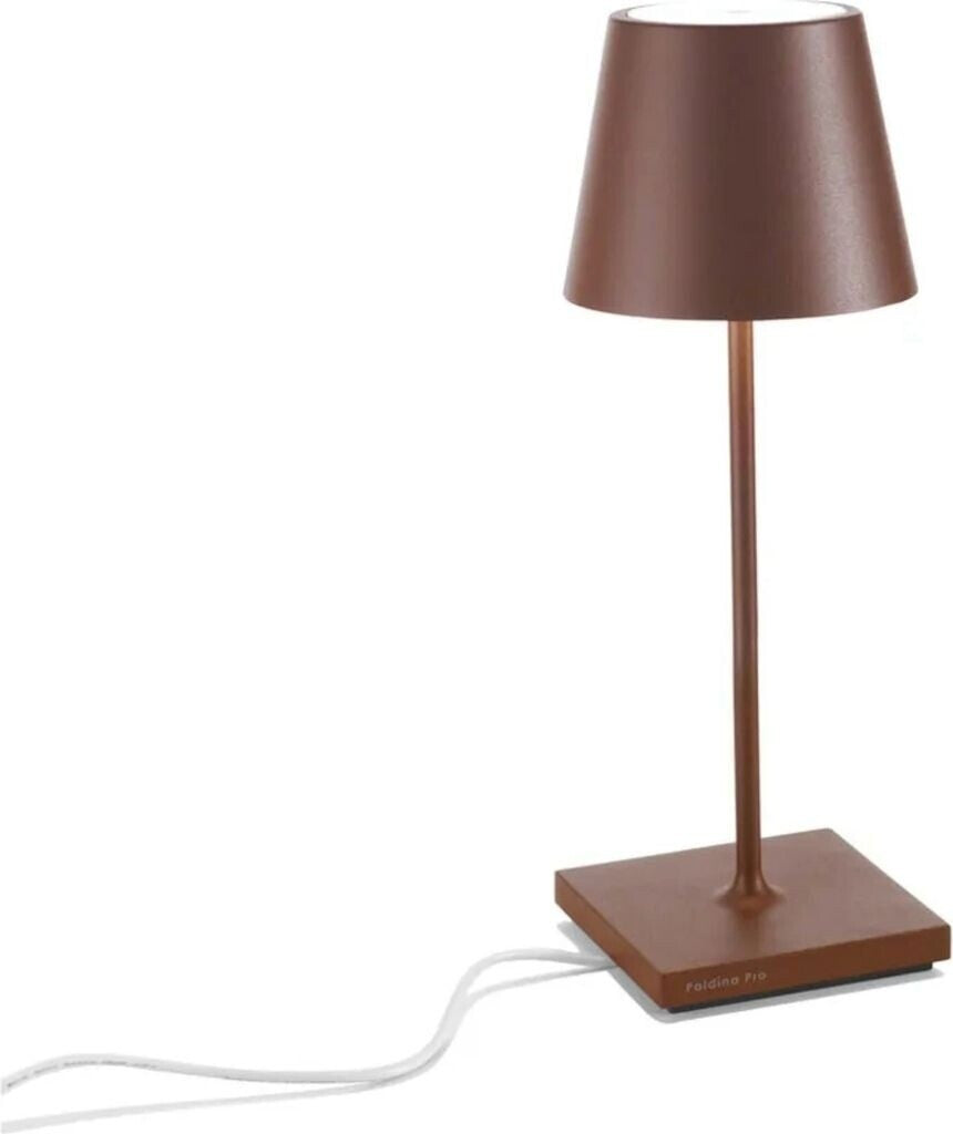 Zafferano Poldina Pro Mini 30 cm Corten LED Tischlampe Akku IP65