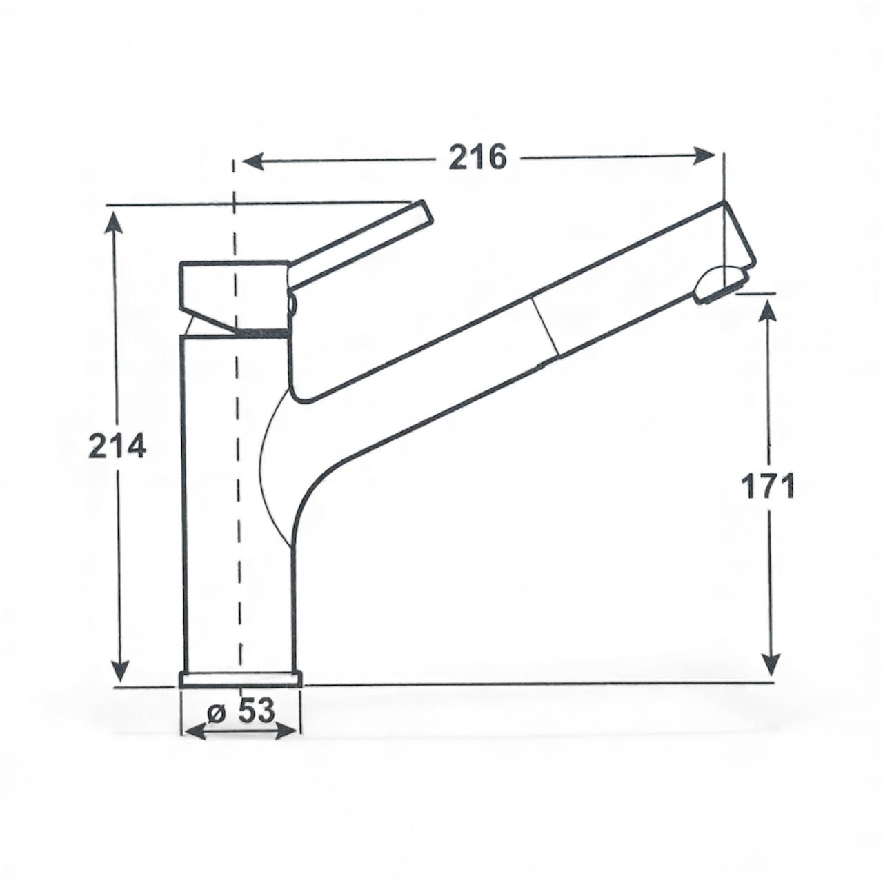WELLWATER Potenza Niederdruck Küchenarmatur mit ausziehbarer Brause H3301