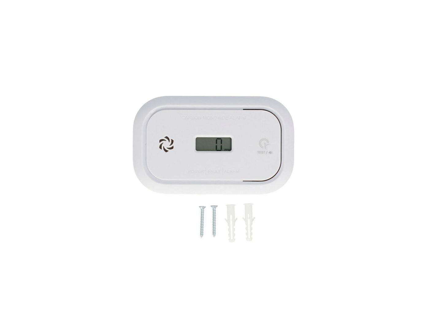 UNITEC CO-Melder mit Display weiß, Alarm ab 50 ppm, 3 Jahre Batterie