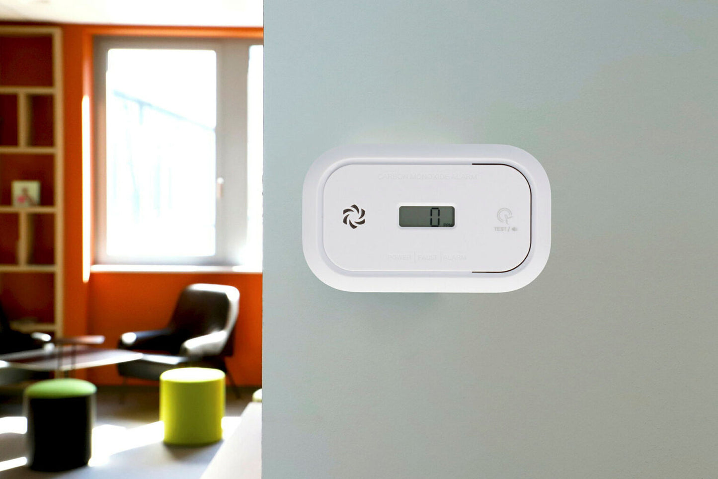 UNITEC CO-Melder mit Display weiß, Alarm ab 50 ppm, 3 Jahre Batterie