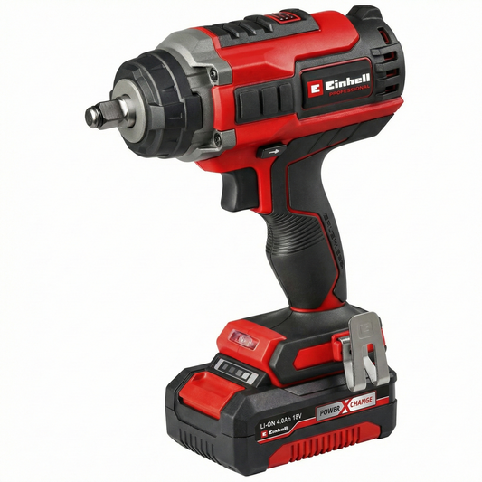 Einhell Professional Akku-Schlagschrauber IMPAXXO 18/450 Power X-Change (18 V, 450 Nm, 3 Leistungsstufen, Brushless, 1/2"-Aufnahme, inkl. Nuss-Set, ohne Akku)