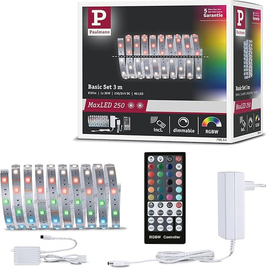 Paulmann MaxLED Basic 79864 LED-Streifen-Komplettset mit Stecker 24 V 3 m