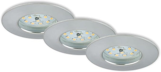 Briloner LED Einbauleuchten alu 3er-Set 3xLED-Modul/4,8W (7204-039)