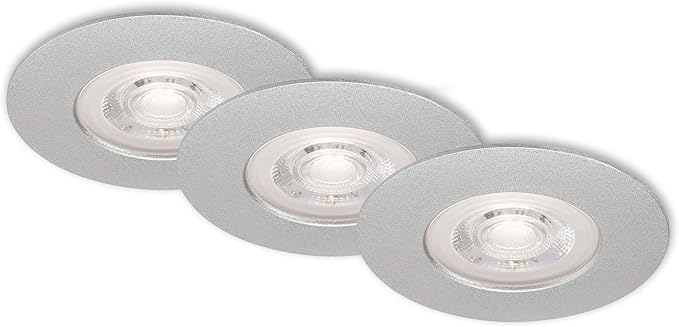 Briloner LED Einbauleuchten chrom-matt 3 x LED - Platine / 49 W (7047-034)