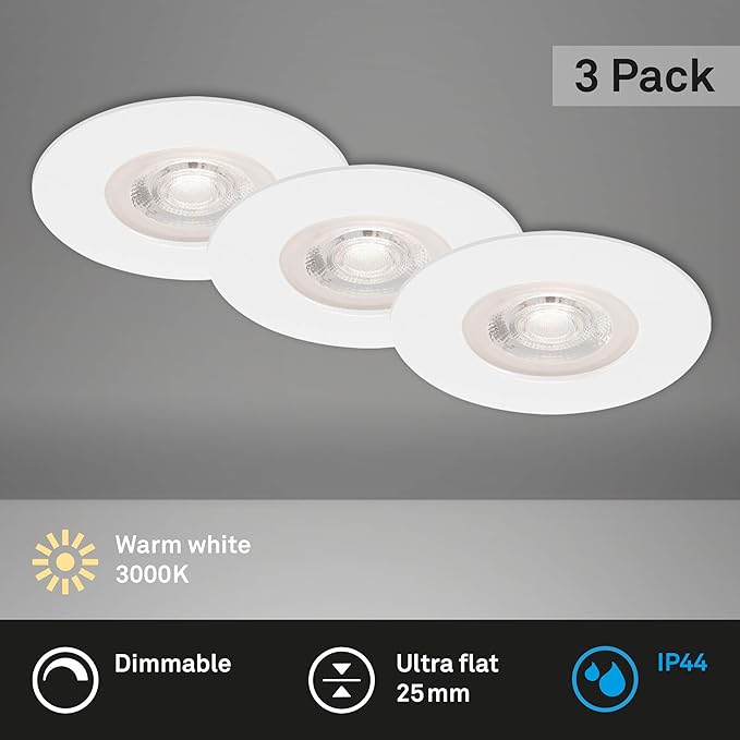 Briloner LED Einbauleuchten weiß 3 x LED - Platine / 49 W (7047-036)