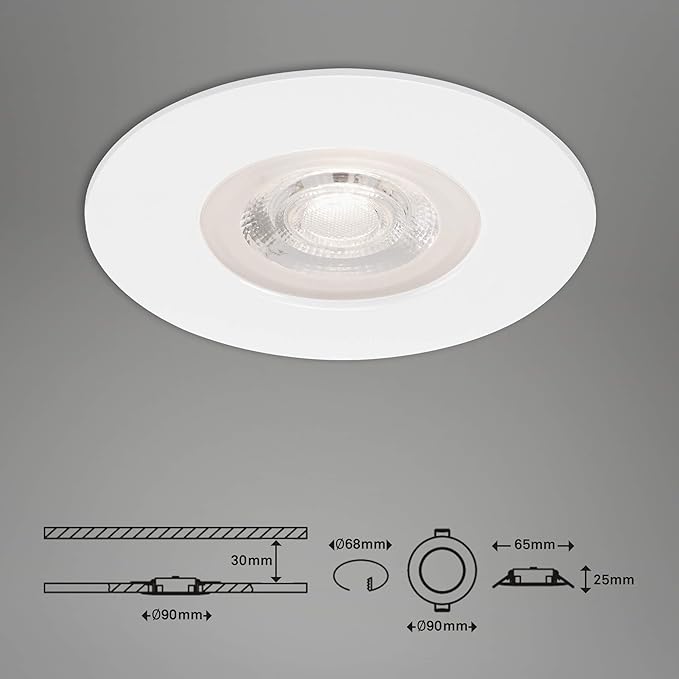 Briloner LED Einbauleuchten weiß 3 x LED - Platine / 49 W (7047-036)