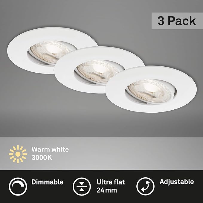 Briloner LED Einbauleuchten weiß 3 x LED - Platine / 5 W (7048-036)
