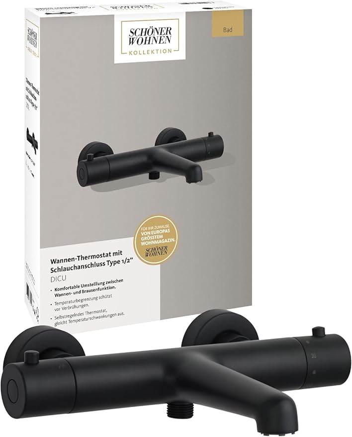 Schöner Wohnen Kollektion Dicu Bath Thermostatic Mixer Tap for Bath