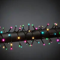 Konstsmide LED Mini-Lichterkette Cluster mit 600 LEDs bonbonfarben (3868-505)